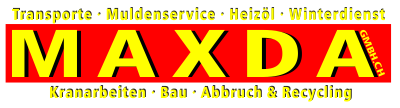 MAXDA GMBH - Transporte - Heizöl - Kranarbeiten - Warentransporte aller Art.